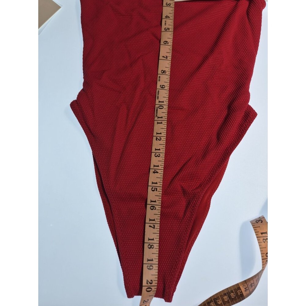 SAME Los Angeles One Piece Swimsuit Womens Size Small Fuisha Off Shoulder - Picture 8 of 10